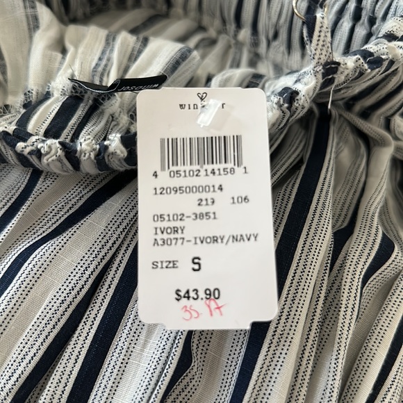 Windsor Maxi Dress | Tag on | Never Worn | Ivory with Navy Stripes - Picture 4 of 4